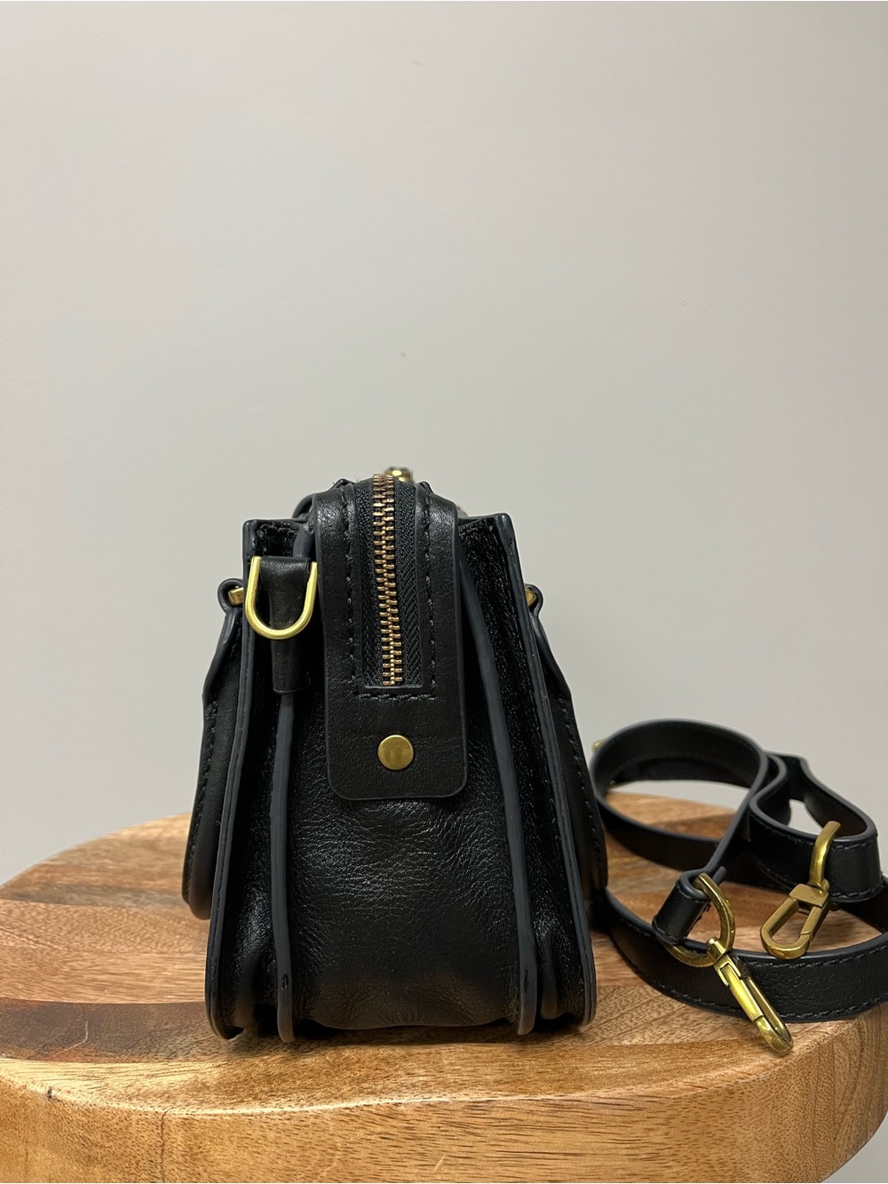 Fossil Ryder Mini Satchel in Black Pebbled Leather - Picture 5 of 14
